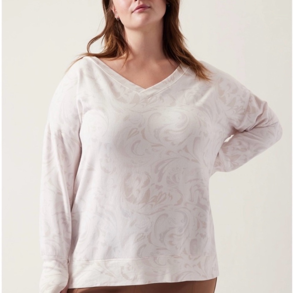 Athleta Coaster Luxe V-Neck Sweatshirt, XS